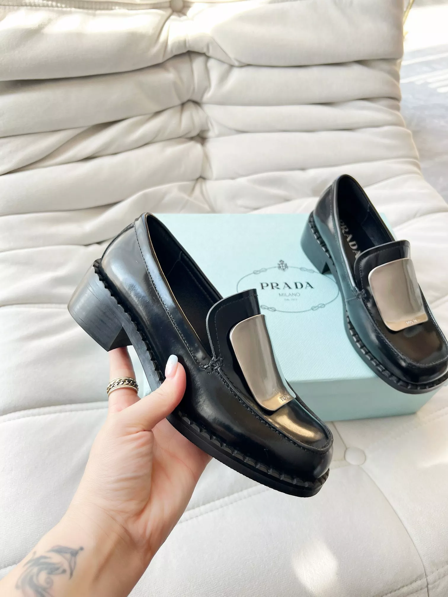 prada cuir chaussures pour femme s_12a24b23